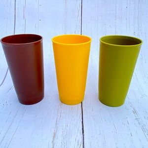 3 Vintage Tupperware Tall Cups
